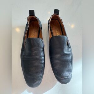 Tory Burch Kira Stretch - Black Leather Slip-On Loafers